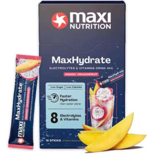 MaxiNutrition MaxHydrate Classic Elektrolyt Drink Sticks Mango Dragonfruit 10x16g – Verpackung