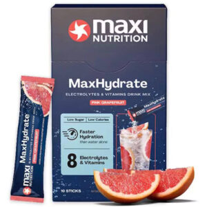 MaxiNutrition MaxHydrate Classic Elektrolyt Drink Sticks Pink Grapefruit 10x16g – Verpackung