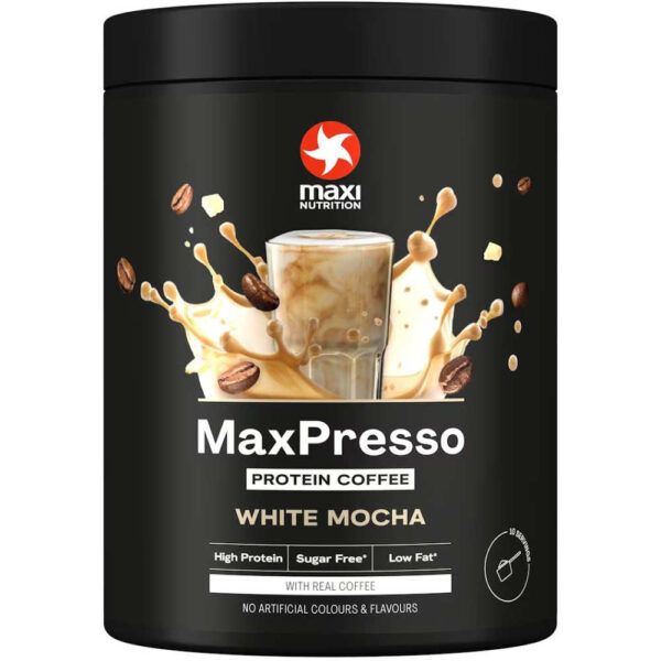 MaxiNutrition MaxPresso Protein Kaffee White Mocha 300g – Verpackung