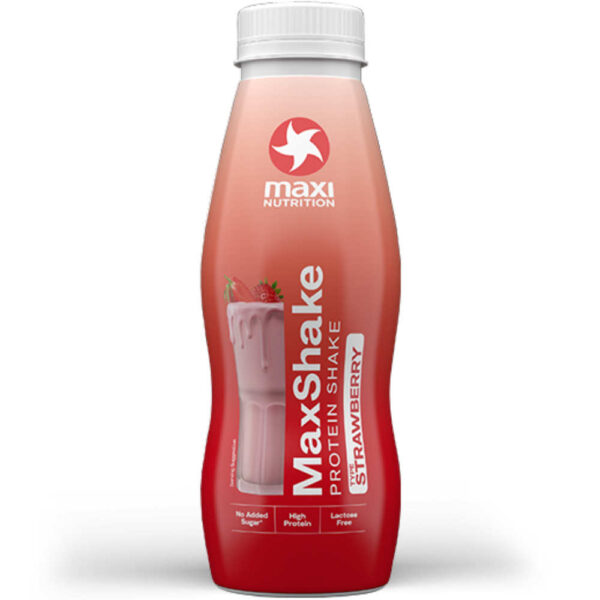 MaxiNutrition MaxShake Protein Milkshake Strawberry 330ml – Verpackung