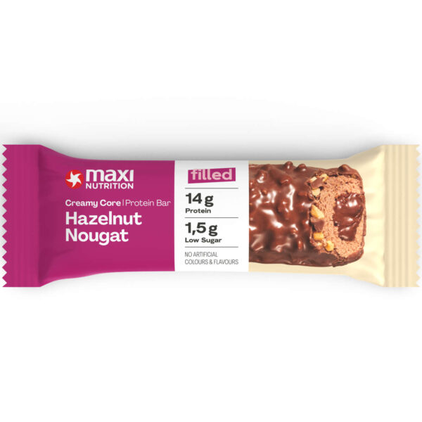 MaxiNutrition Creamy Core Protein Bar Hazelnut Nougat 45g – Verpackung