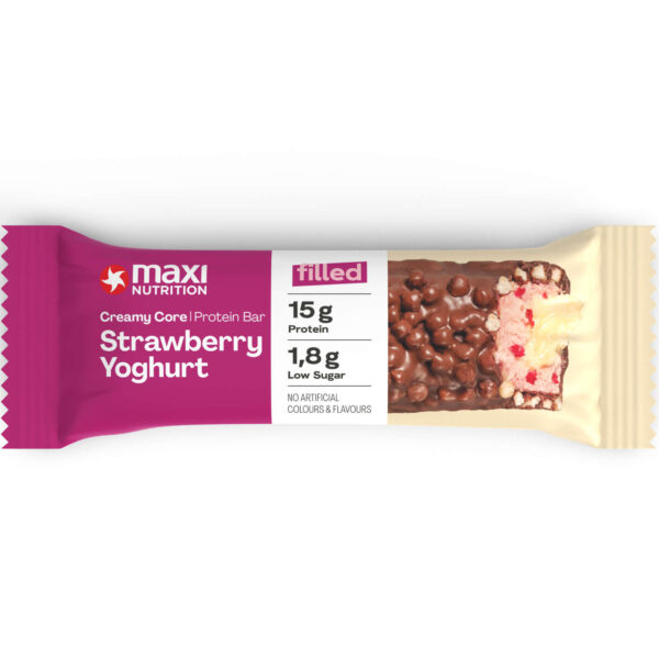MaxiNutrition Creamy Core Protein Bar Strawberry Yoghurt 45g – Verpackung