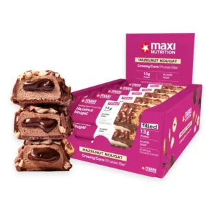 MaxiNutrition Creamy Core Protein Bar Hazelnut Nougat 45g – Tray