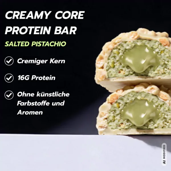 MaxiNutrition Creamy Core Protein Bar Salted Pistachio 45g – Produktvorteile: cremiger Kern, 16g Protein