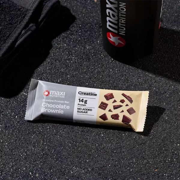 MaxiNutrition Creatine Protein Bar Chocolate Brownie 40g – verpackter Riegel