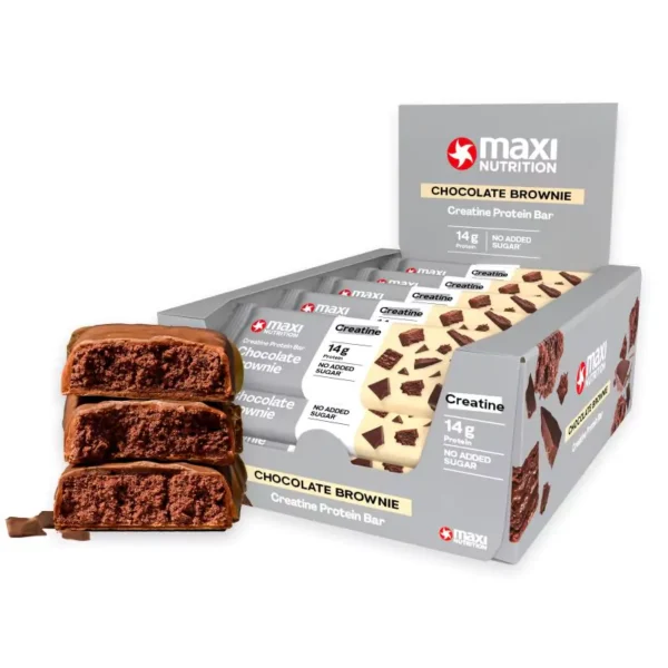 MaxiNutrition Creatine Protein Bar Chocolate Brownie 40g – Tray