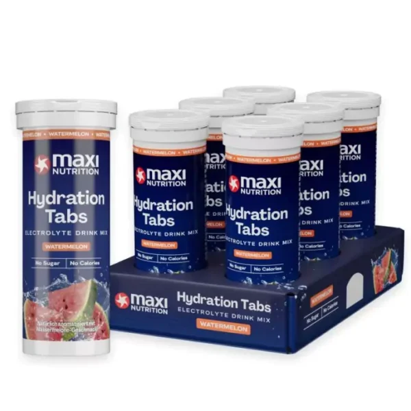 MaxiNutrition Hydration Tabs Watermelon 40g – Tray Packshot