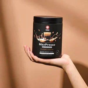 MaxiNutrition MaxPresso Protein Kaffee Classic Coffee 300g – Dose in der Hand